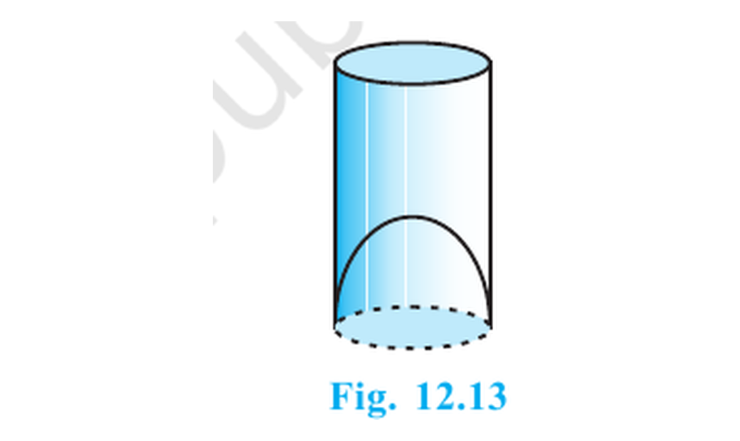 Cylindrical glass with a hemispherical raised portion at its base.